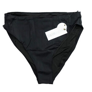 New Swiminista Size L Large Fabulous Bottom Black Swimwear Separates